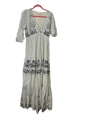 Boho Embroidered Maxi Dress